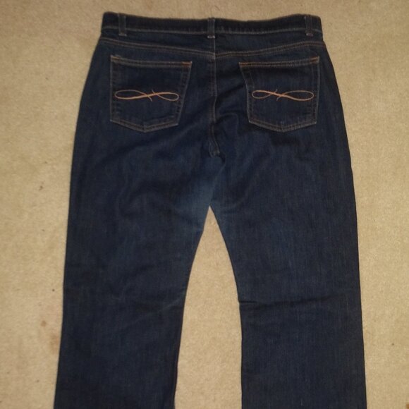 The Limited Denim Jeans Women's 12 S Dark Wash Flared vintage low-rise - Picture 6 of 7